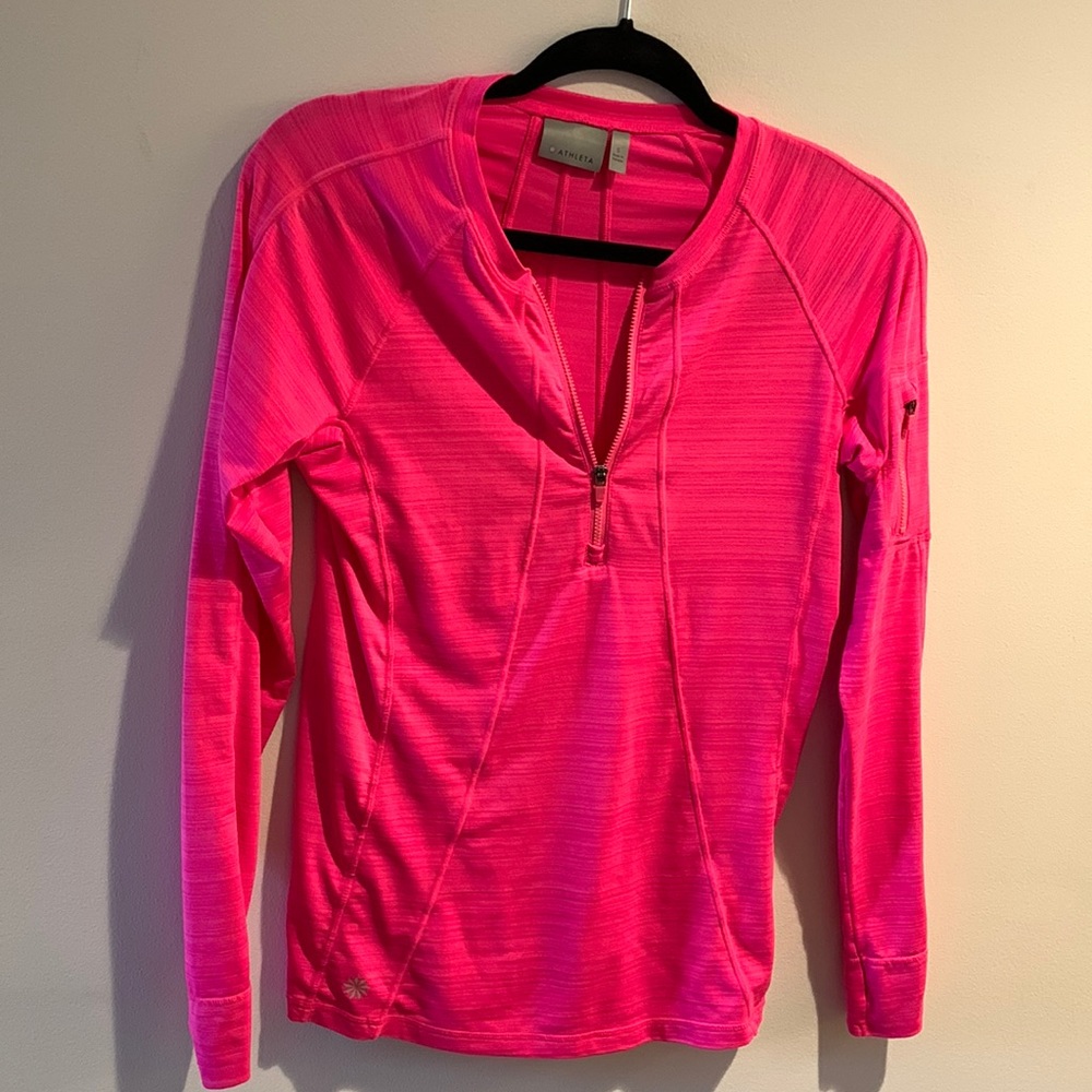 Athleta hot pink long sleeve size Small